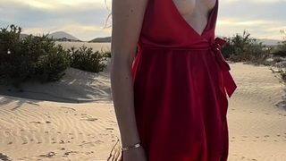 Busty brunette solo masturbation