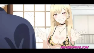 Dress up darling fan service – Shy romantic couple in love – Anime hentai