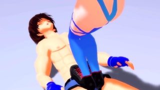 Hentai chick enjoys anal sex at the gym